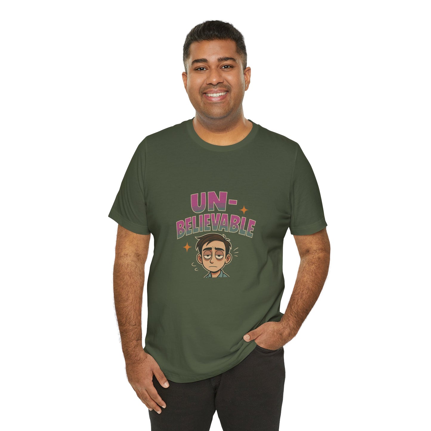 Unbelievable Graphic Cotton Jersey Unisex T-Shirt for Fun Casual Wear