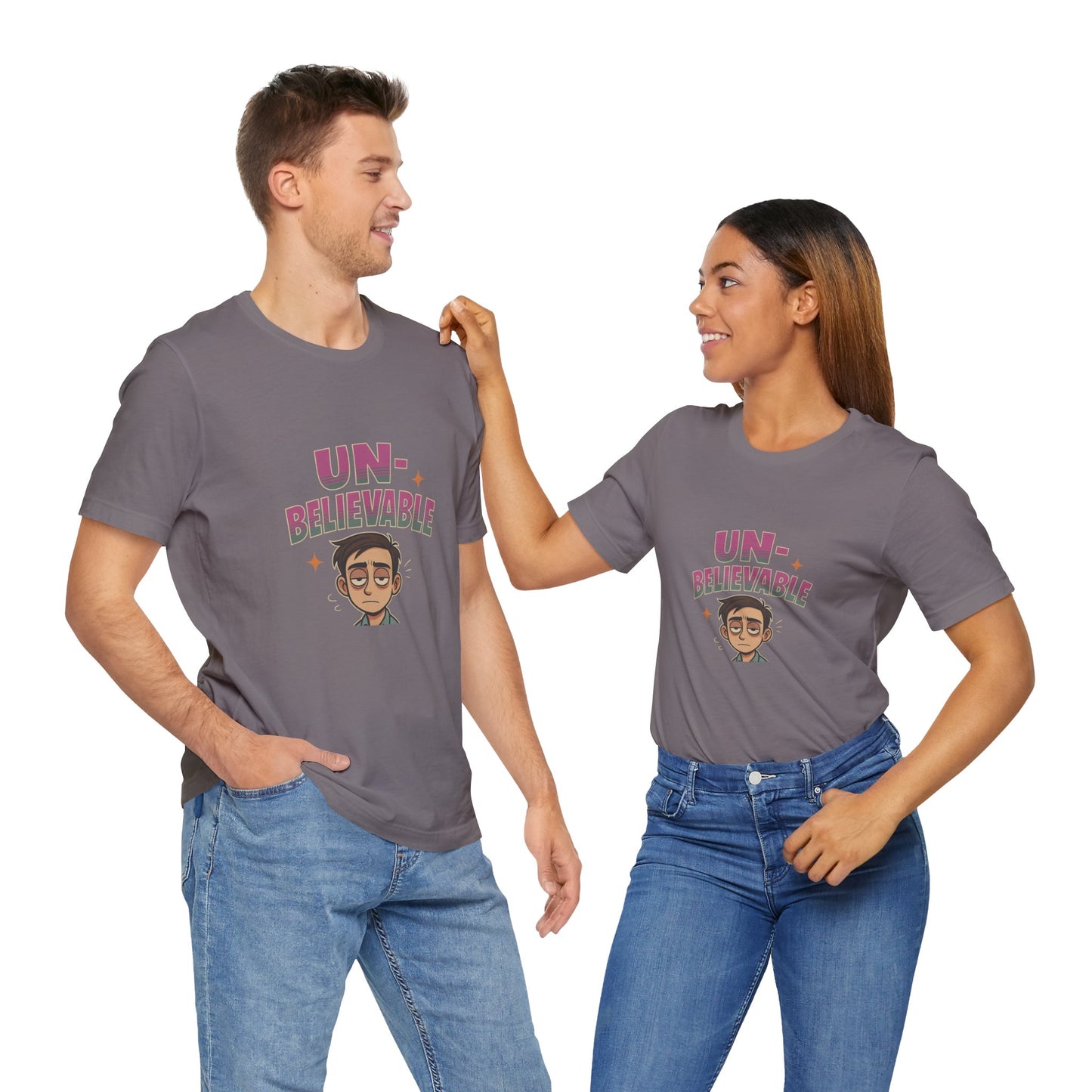 Unbelievable Graphic Cotton Jersey Unisex T-Shirt for Fun Casual Wear