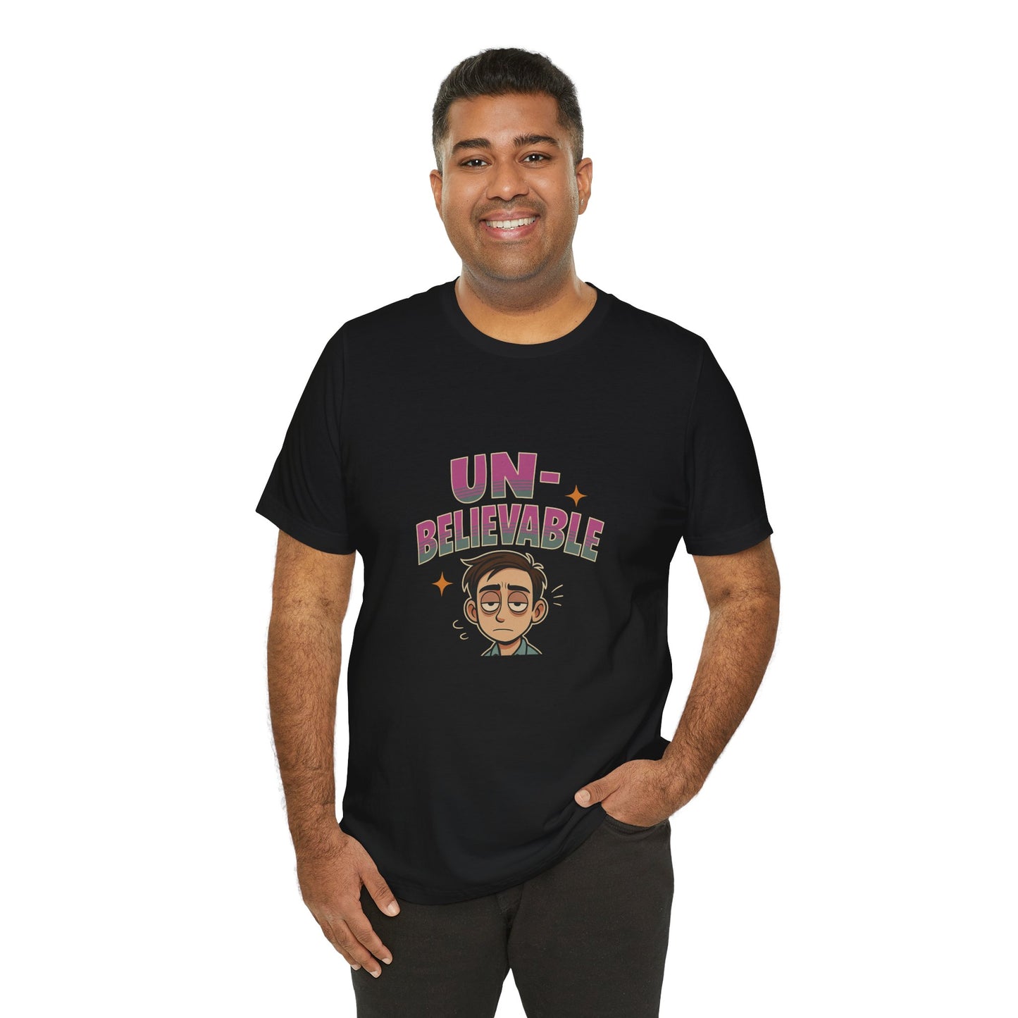 Unbelievable Graphic Cotton Jersey Unisex T-Shirt for Fun Casual Wear