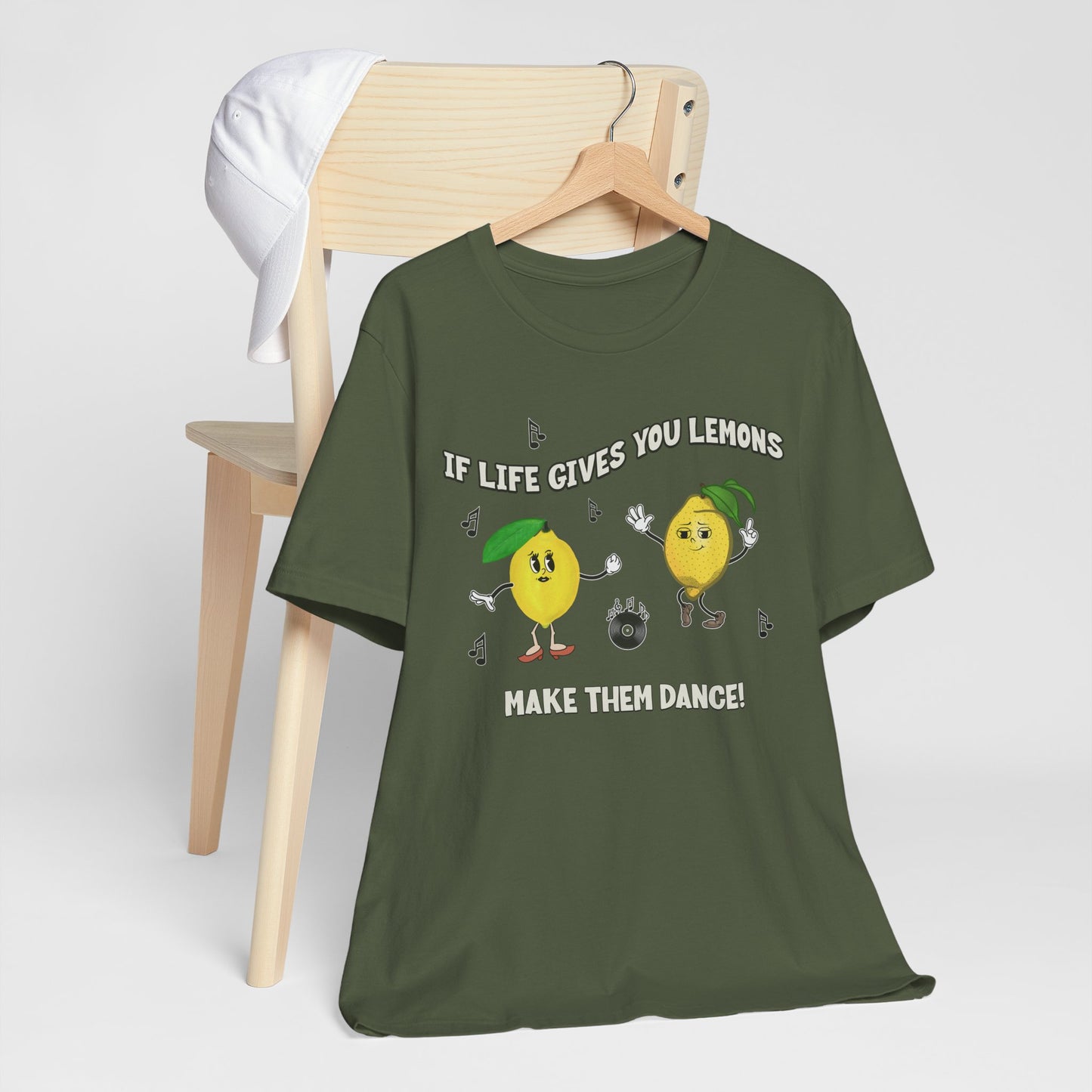 If Life Gives You Lemons Make Them Dance Cotton Unisex Jersey T-Shirt, Funny Positive Vibes Graphic Tee