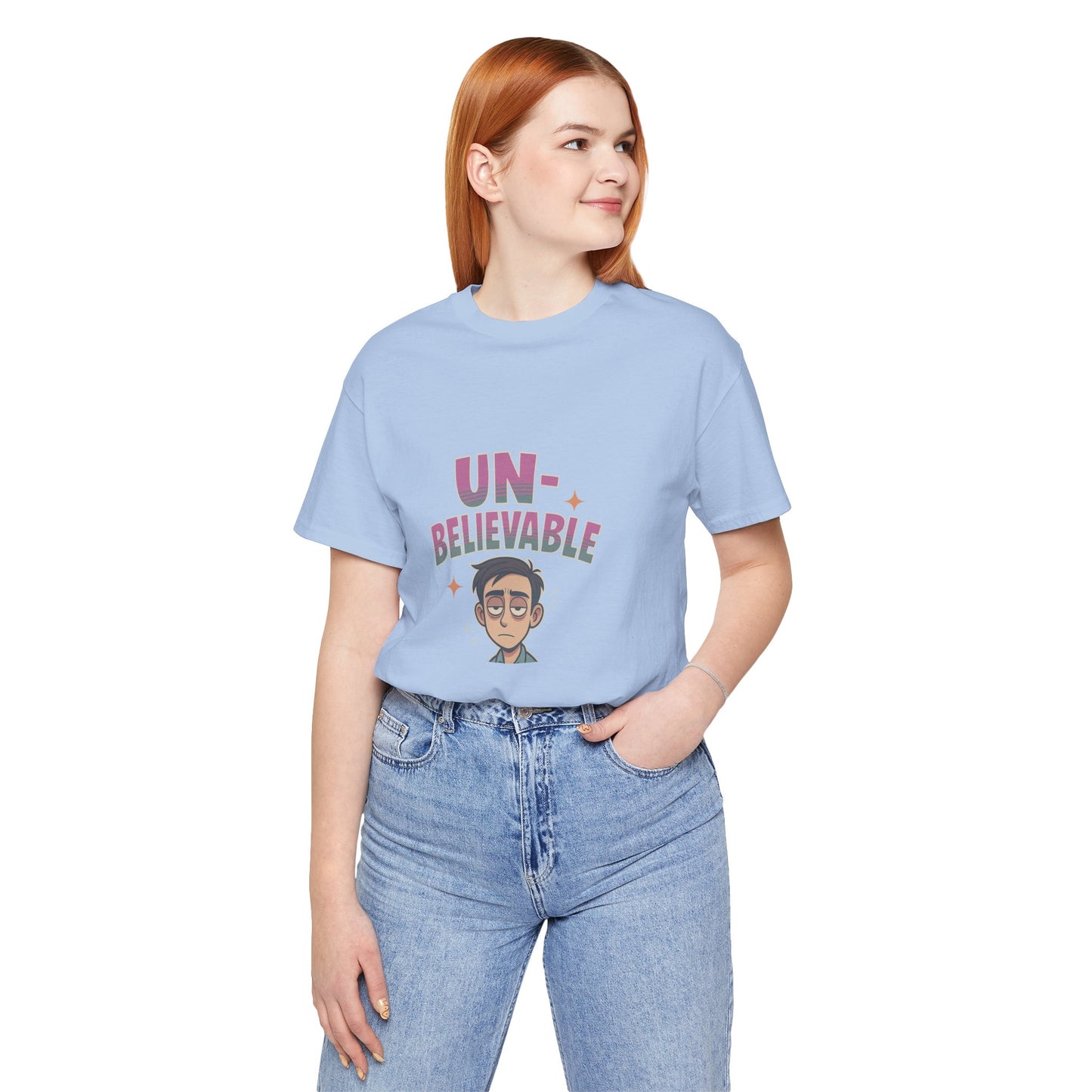 Unbelievable Graphic Cotton Jersey Unisex T-Shirt for Fun Casual Wear
