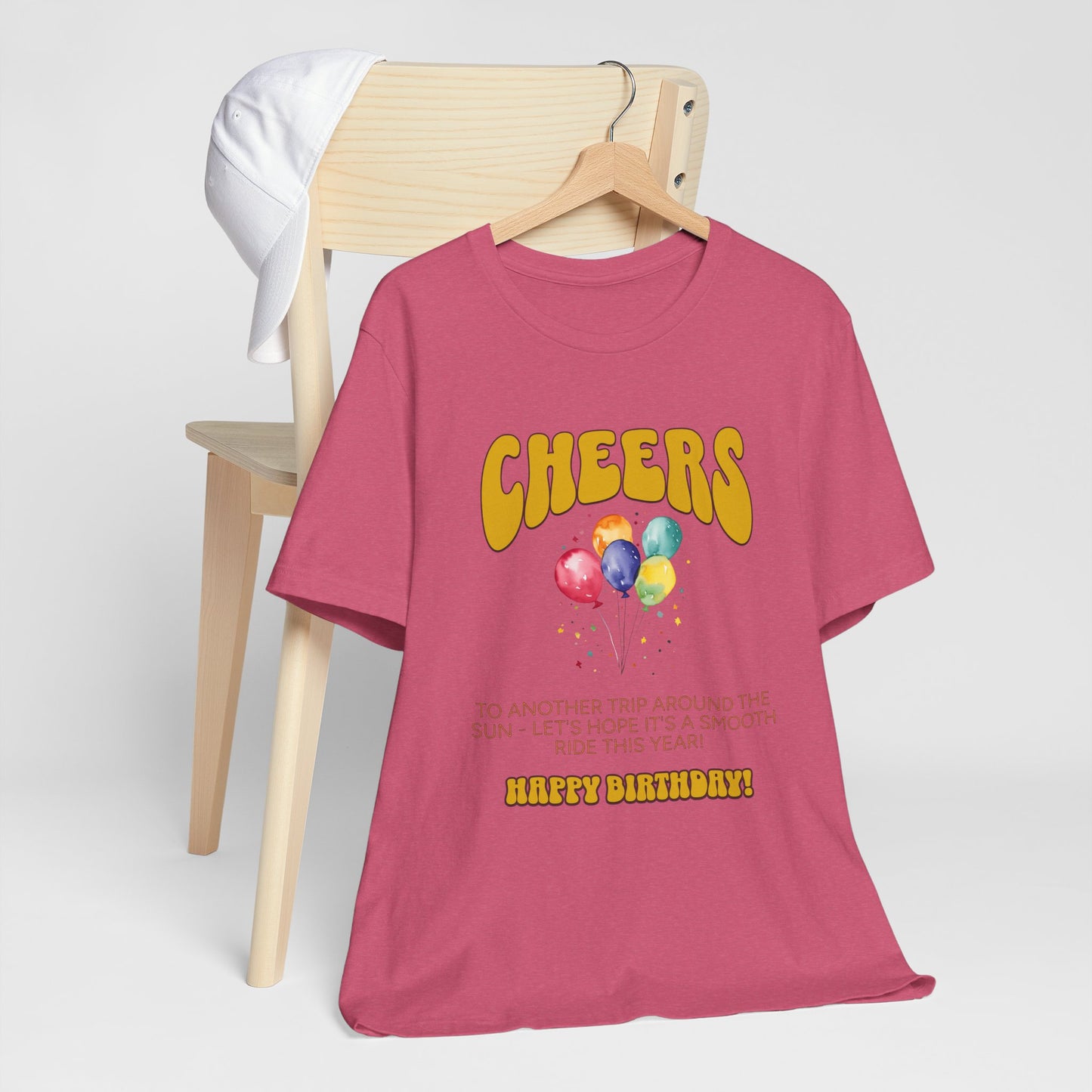 Cheers To Another Trip Around the World Cotton Unisex Jersey T-Shirt, Gift for Him Her