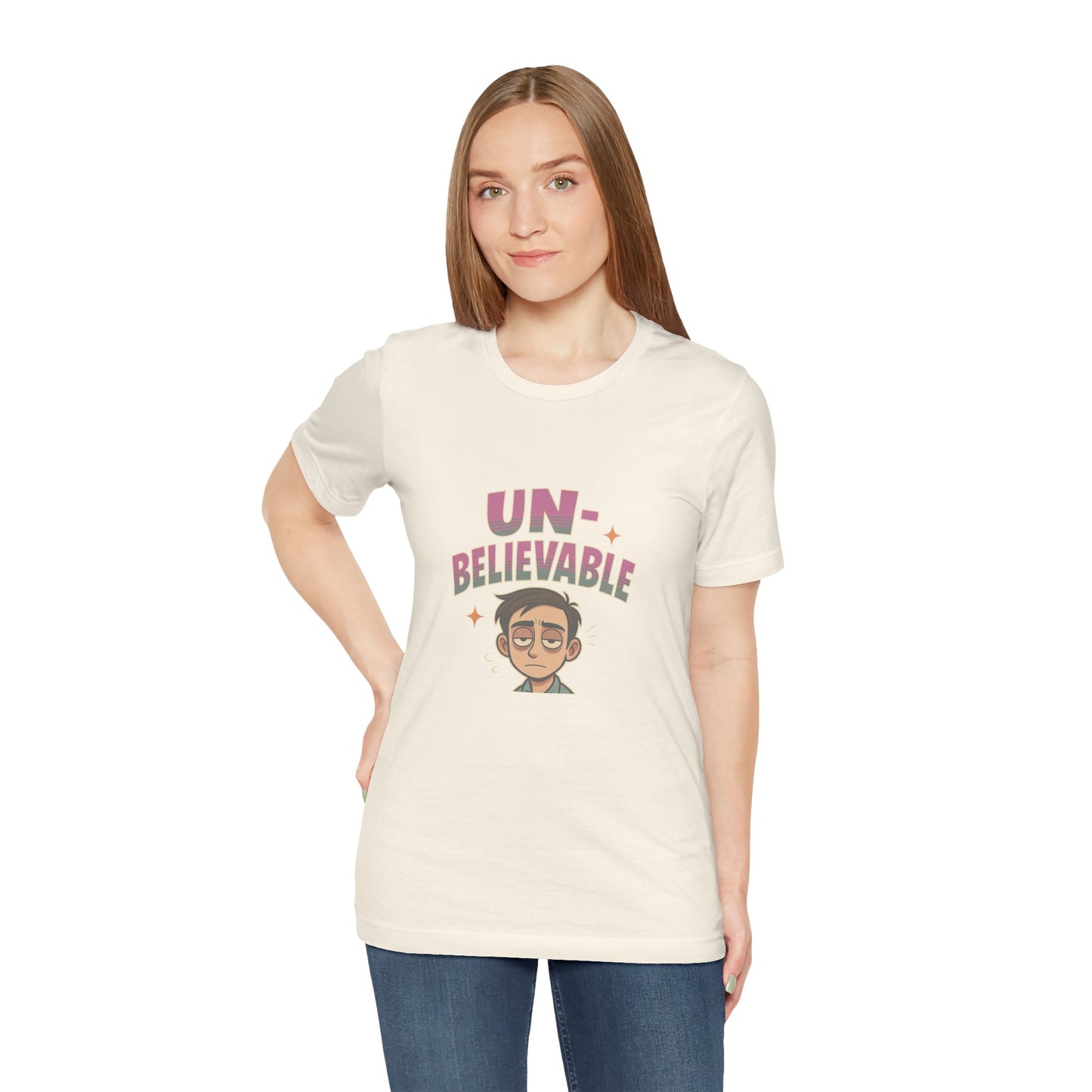 Unbelievable Graphic Cotton Jersey Unisex T-Shirt for Fun Casual Wear